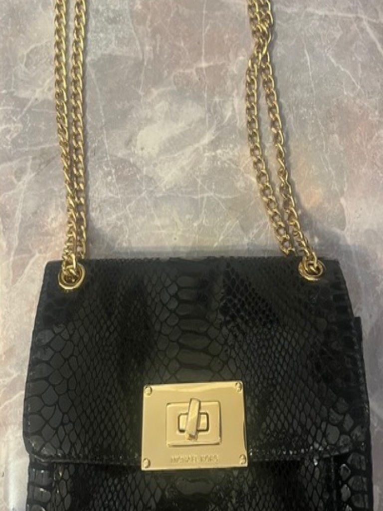 Michael Kors Small Cross Body Black Snake Skin Purse
